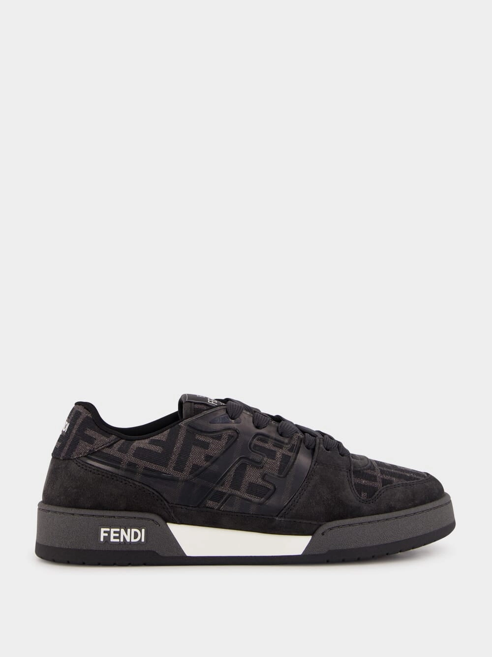 Black FF Jacquard and Suede Match Sneakers Promo deal Mens Sneakers
