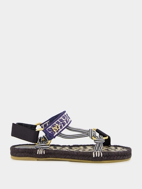 Black Lake Powell Sandal with Grape Embroidery Womens Sandals mega clearance