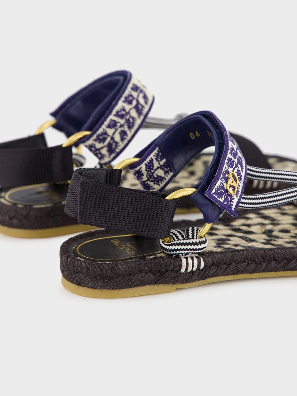 Black Lake Powell Sandal with Grape Embroidery