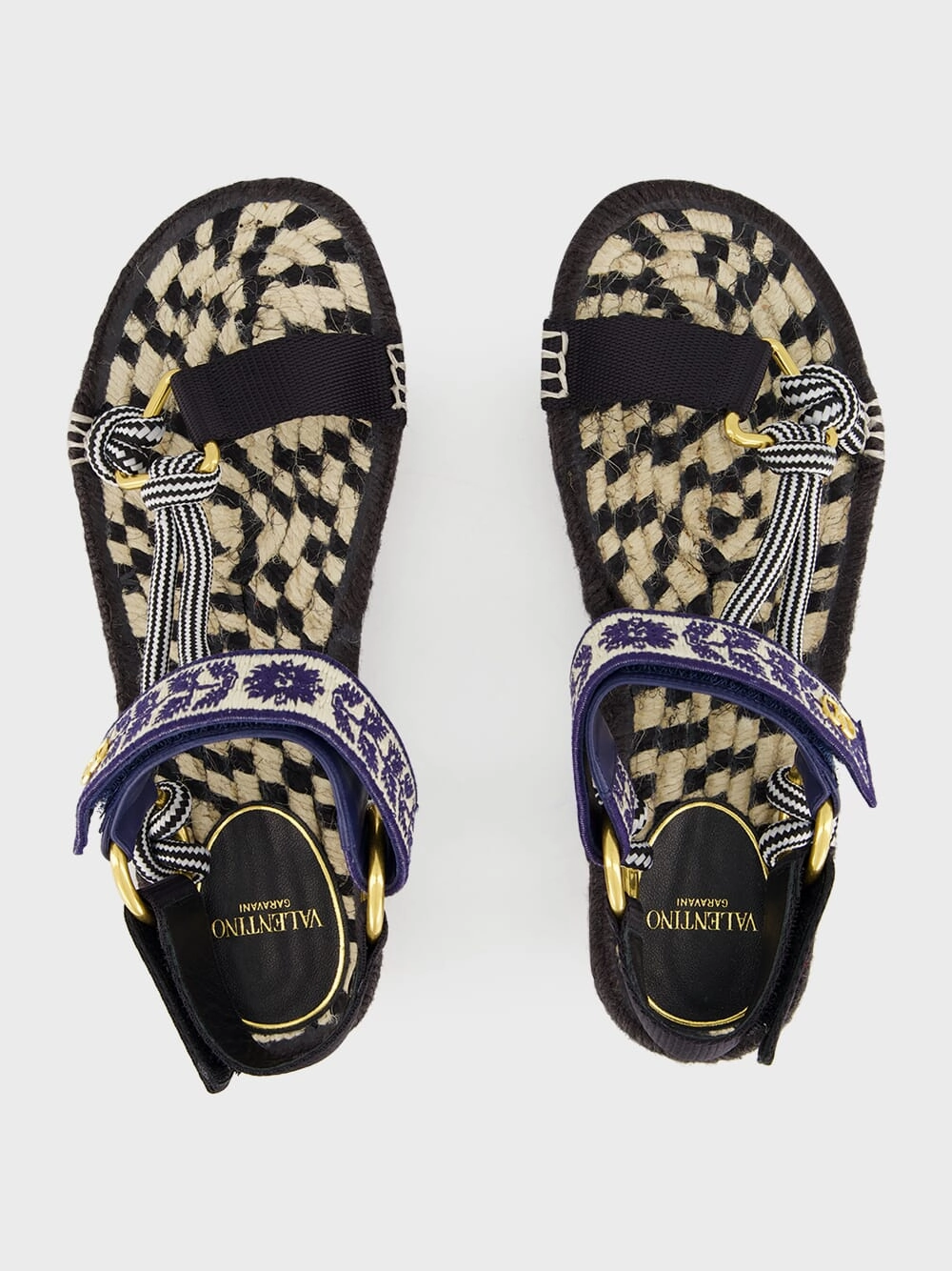 Black Lake Powell Sandal with Grape Embroidery