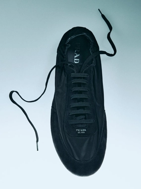 Black Leather Lace-Up Sneakers Promo deal Mens Sneakers