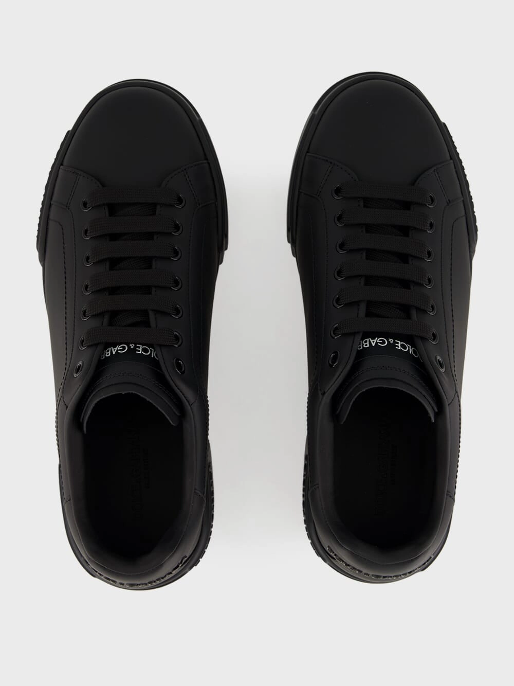 Black Low-Top Leather Sneakers