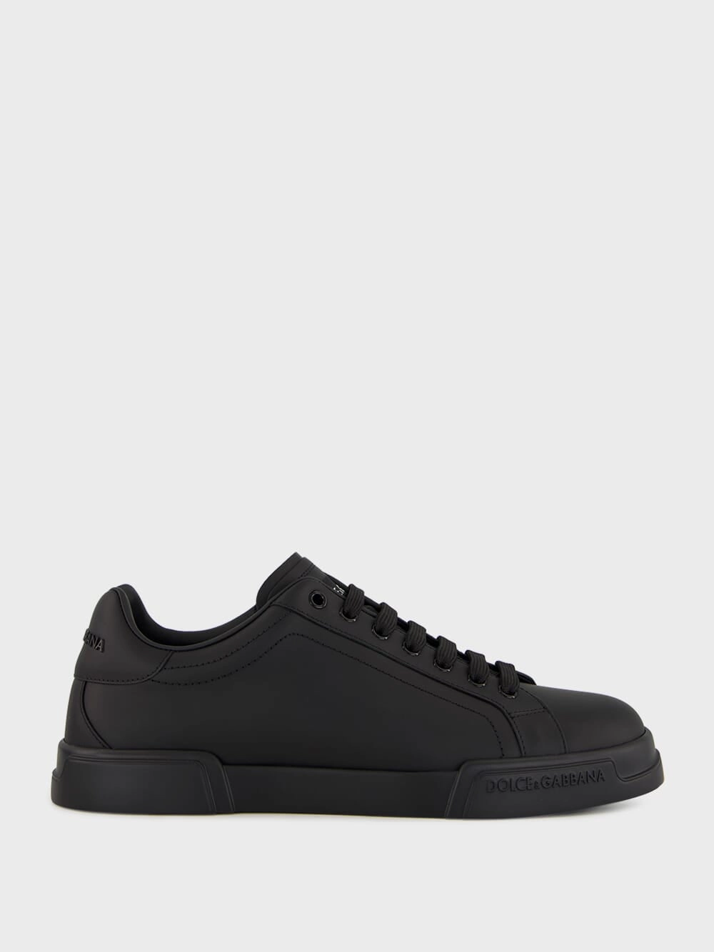 Black Low-Top Leather Sneakers Promo deal Mens Sneakers