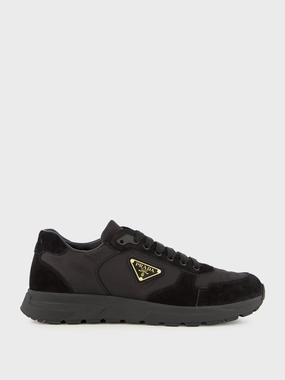 Black Prax 2.0 Re-Nylon Suede Sneakers Promo deal Mens Sneakers