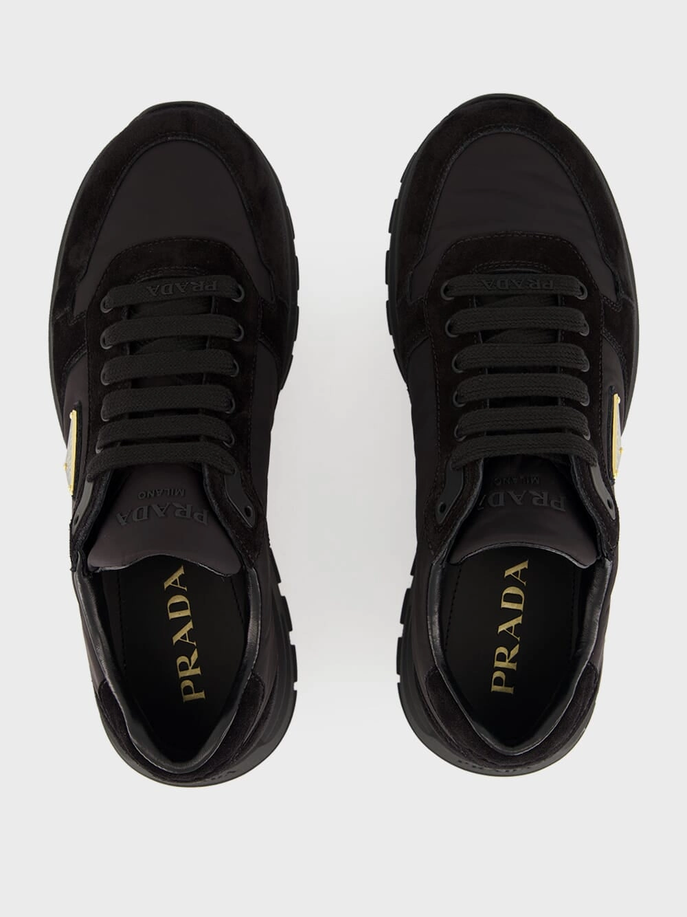 Black Prax 2.0 Re-Nylon Suede Sneakers