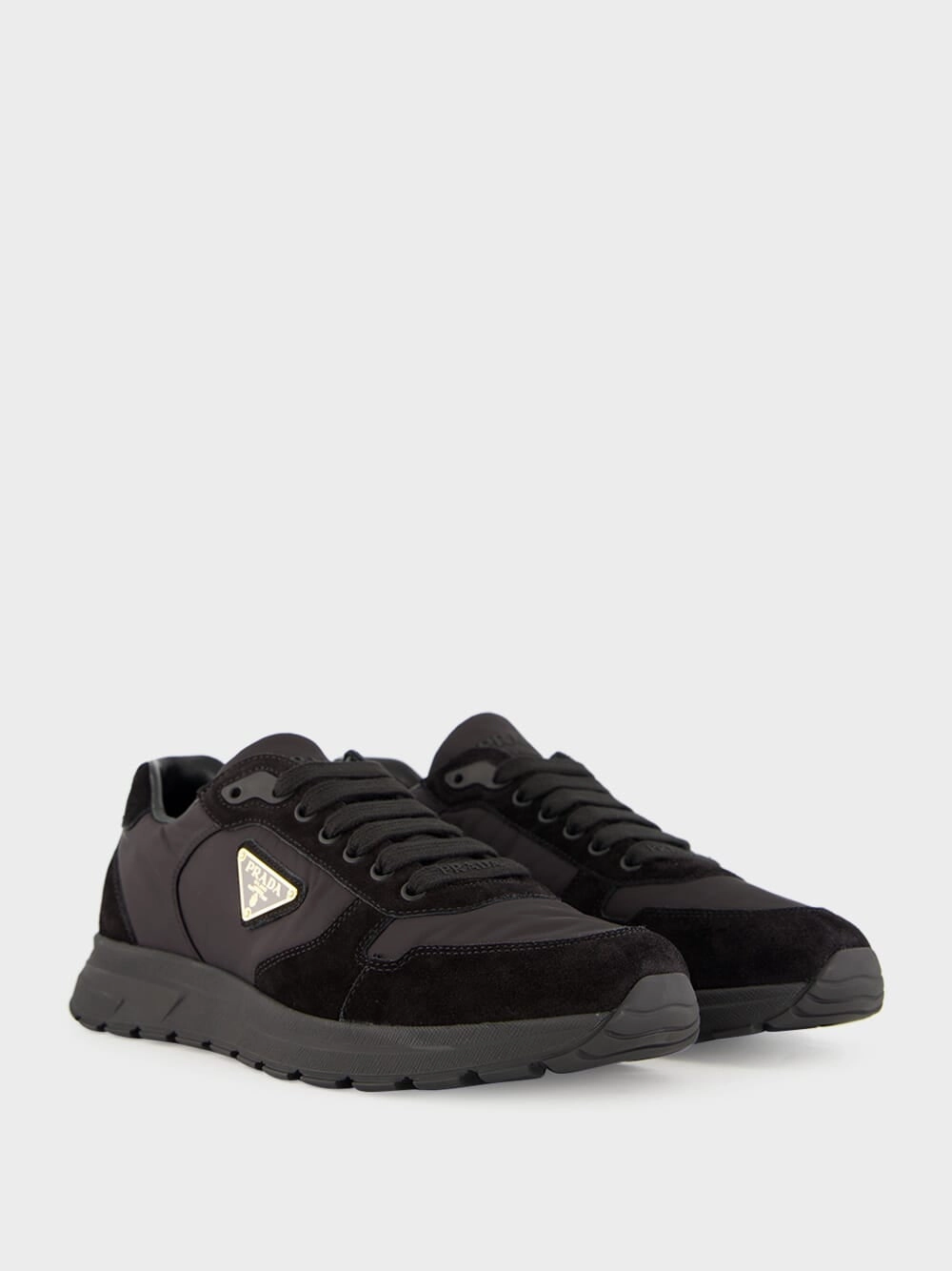 Black Prax 2.0 Re-Nylon Suede Sneakers