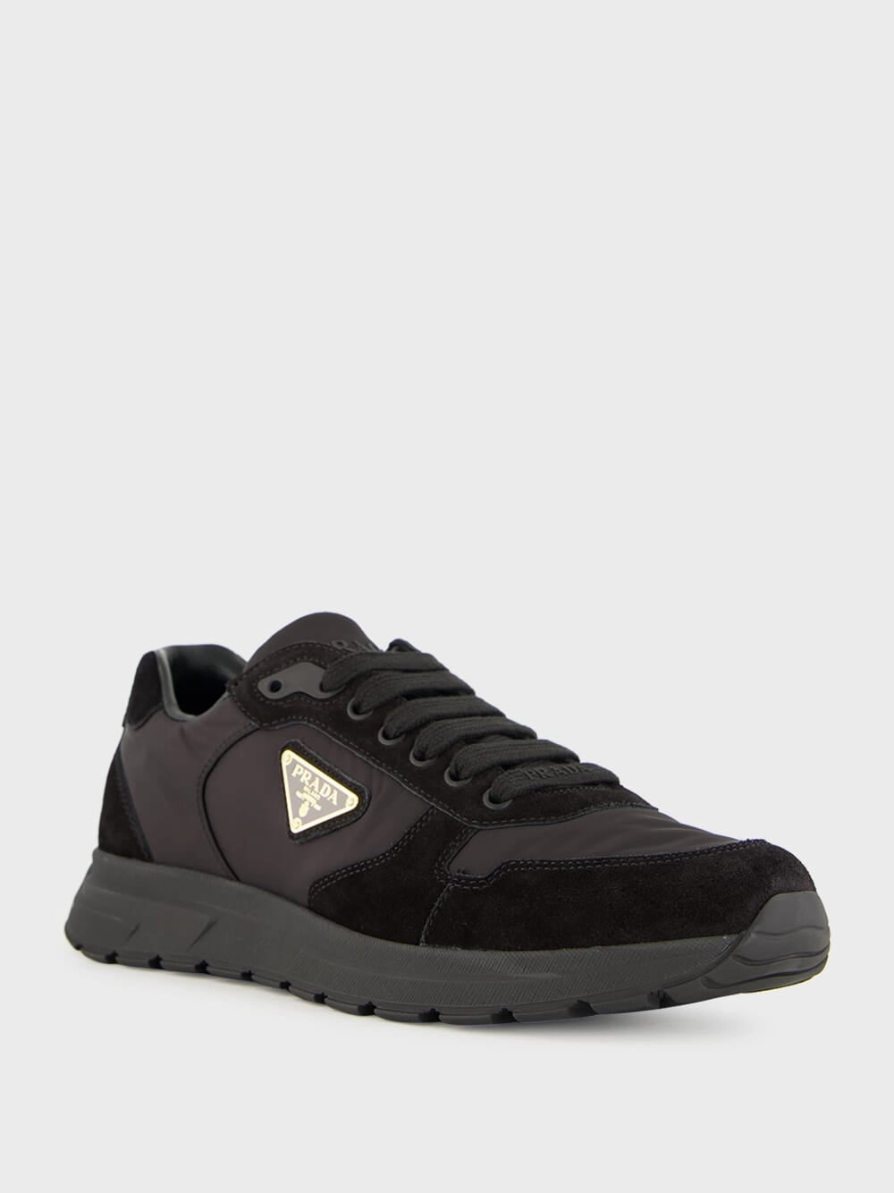 Black Prax 2.0 Re-Nylon Suede Sneakers
