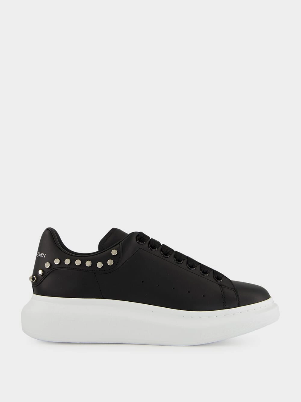 Black Studded Leather Low-Top Sneakers Promo deal Mens Sneakers