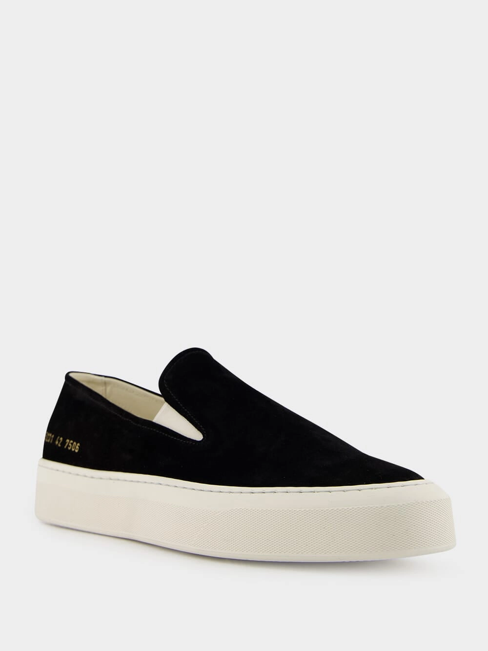 Black Suede Slip-On Sneakers