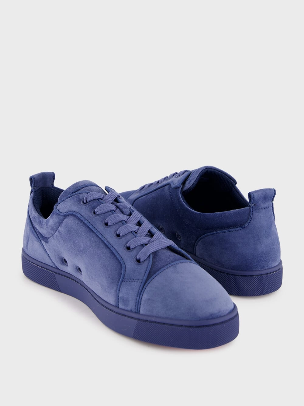 Blue Louis Orlato Denim Velours Suede Sneakers