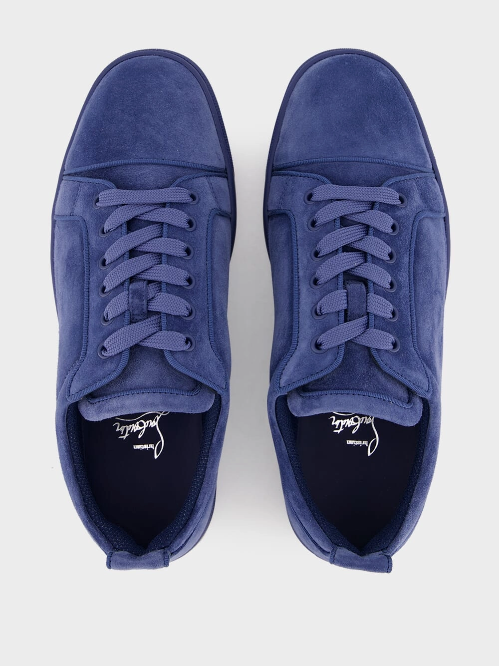 Blue Louis Orlato Denim Velours Suede Sneakers