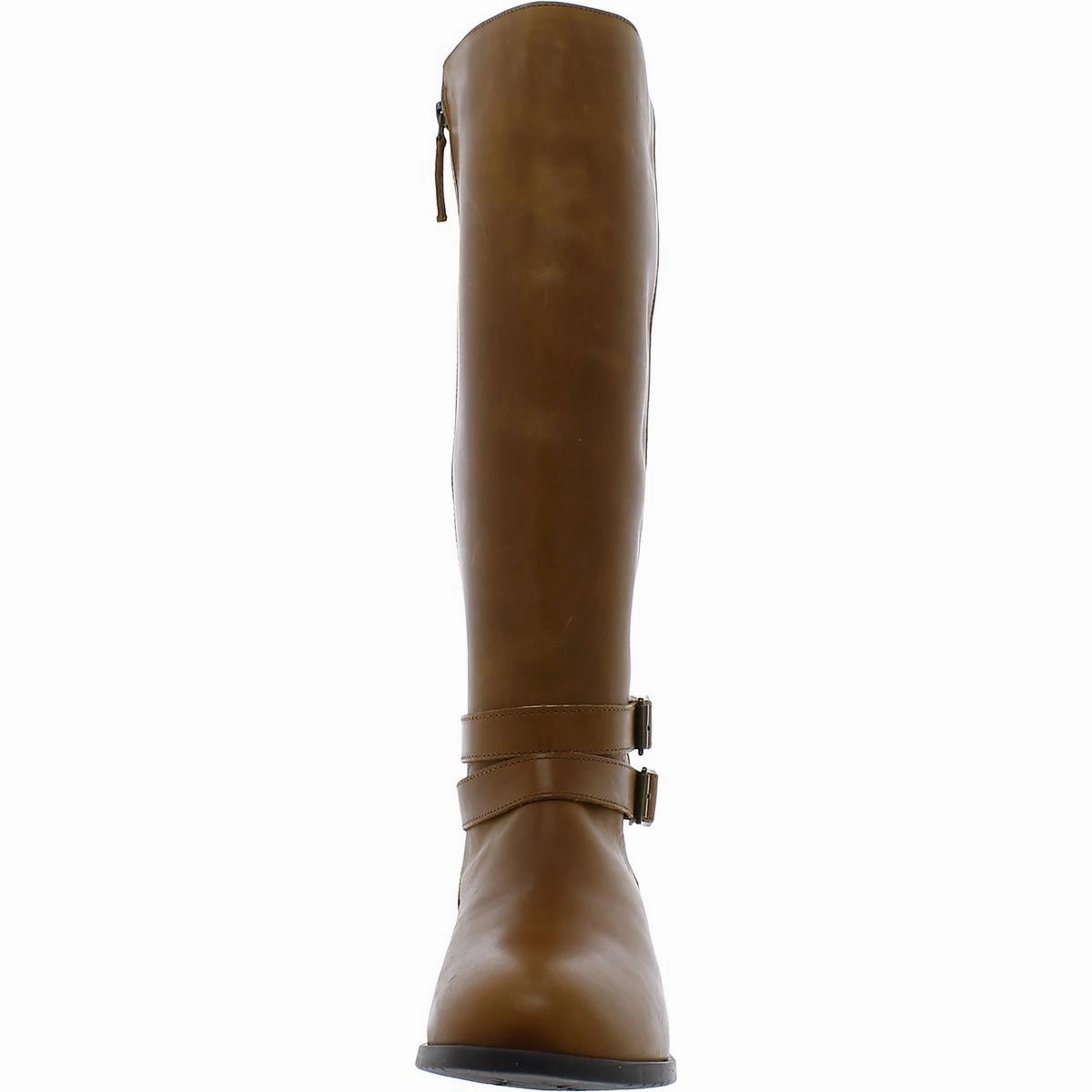 Bonnie Womens Leather Stacked Heel Knee-High Boots