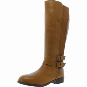 Bonnie Womens Leather Stacked Heel Knee-High Boots Buy Womens Boots online cheap