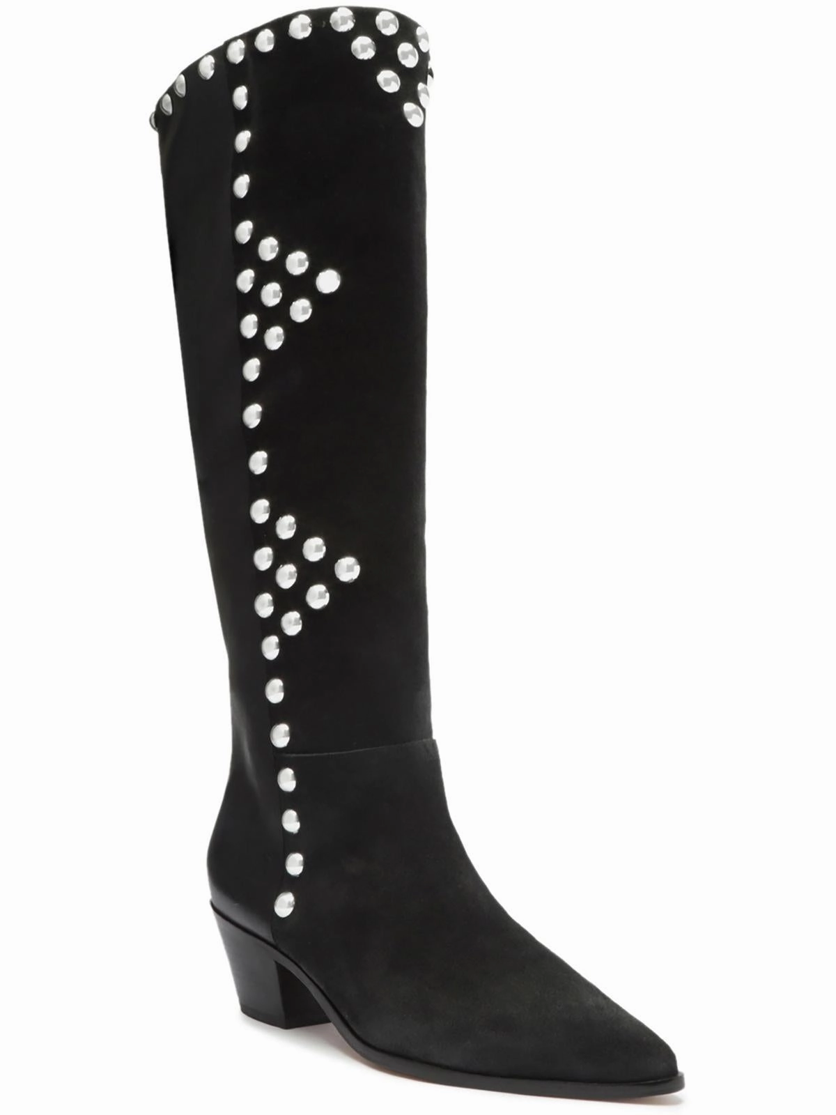 Bota Womens Leather Studded Knee-High Boots Affordable Womens Boots online