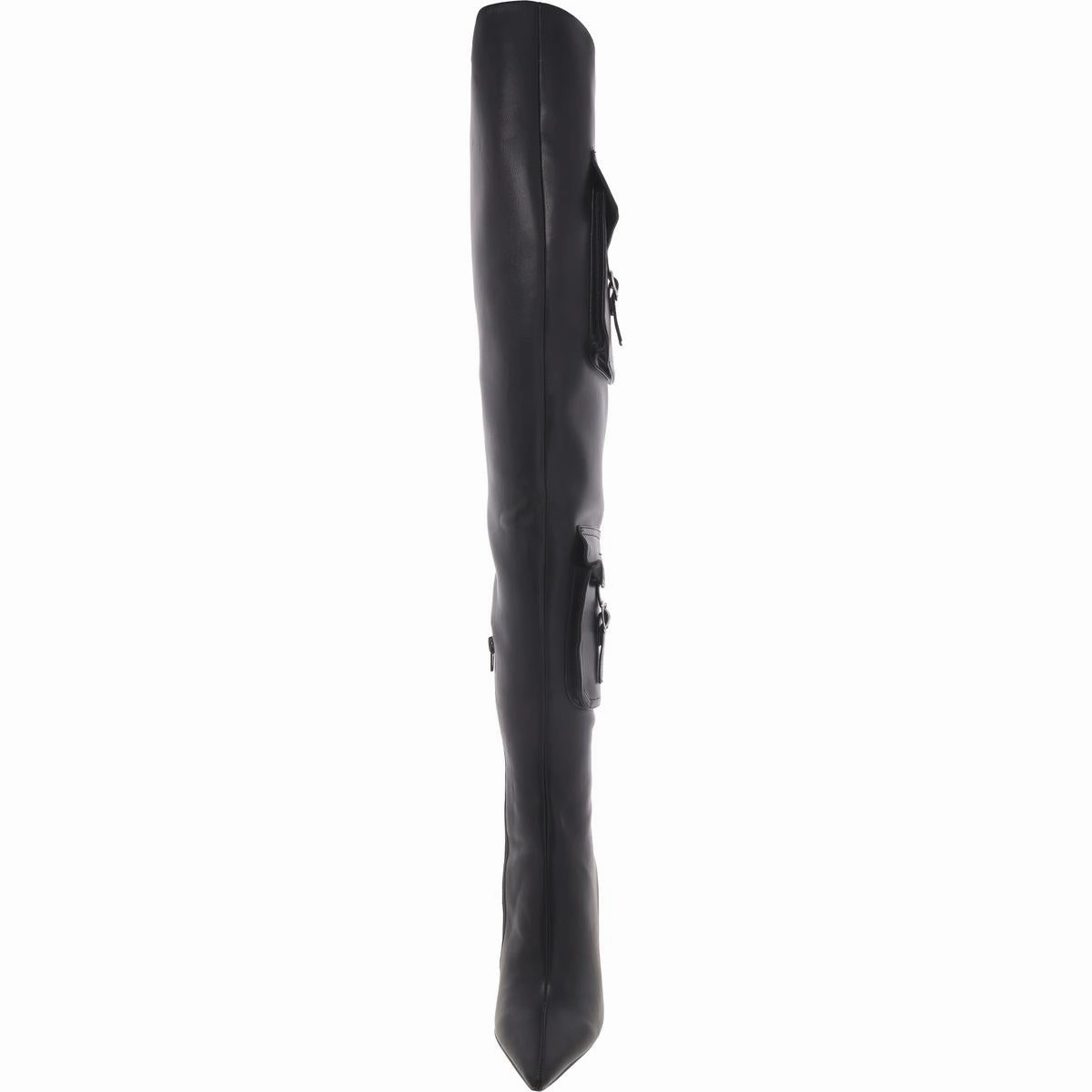 Brittany Womens Buckle Pumps Thigh-High Boots