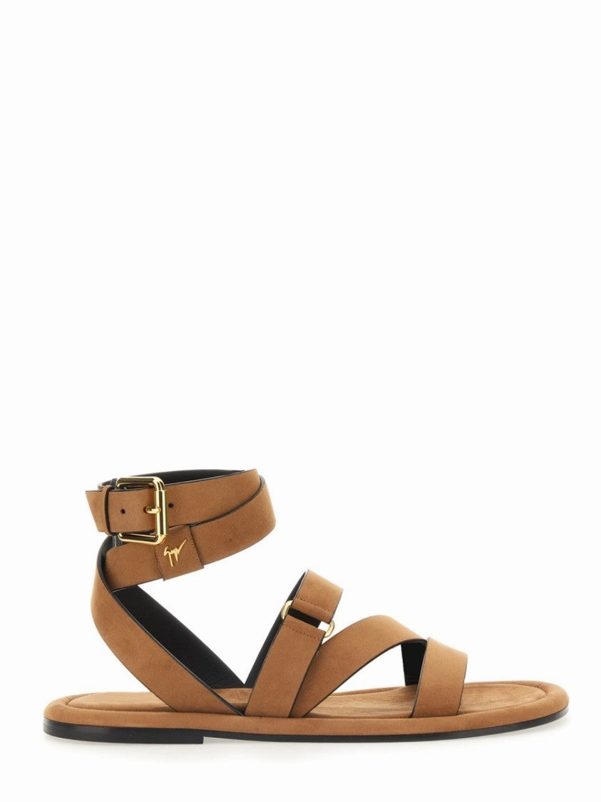 Brown Sandalo Aymon With Multiple Straps Discount Mens Beach Sandals