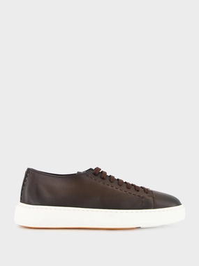 Brown Sneakers L-Top Clean Row Leather Promo deal Mens Sneakers
