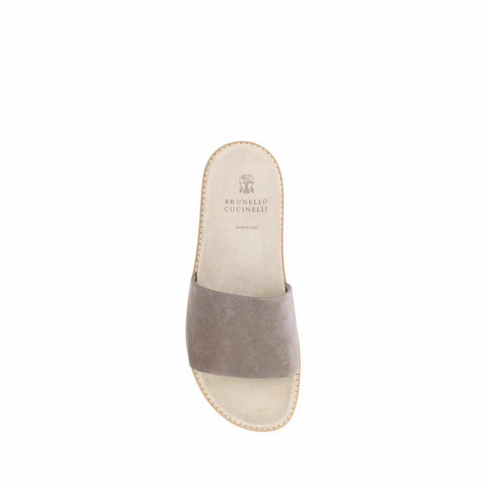 Brunello Cucinelli Suede leather Men's Slippers