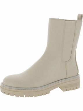 Brycin Womens Faux Leather Pull On Mid-Calf Boots Womens Dress Boots for less