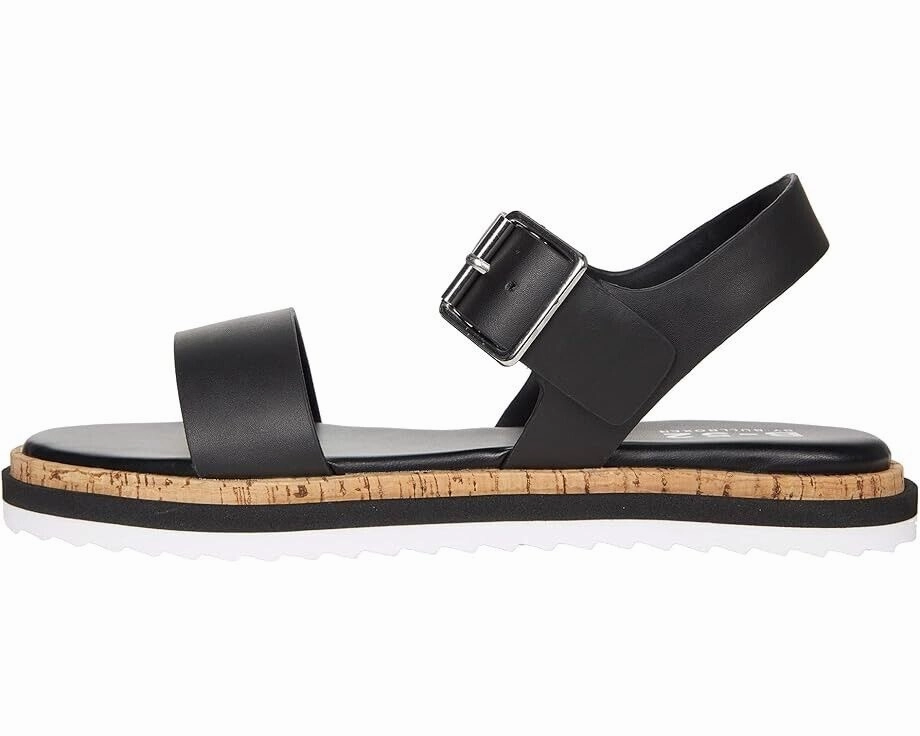 Bullboxer Calla Sandals Men's 10 Black Leather Round Toe Adjustable Strap KHD655