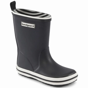 Bundgaard Charly High Rubber Boot Black Kids Rain Boots with free shipping