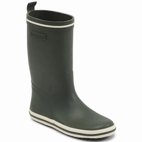 Bundgaard Cloudy High Rubber Boot Army Kids Rain Boots with free shipping