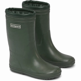 Bundgaard Cloudy High Warm Rubber Boot Army Kids Rain Boots with free shipping