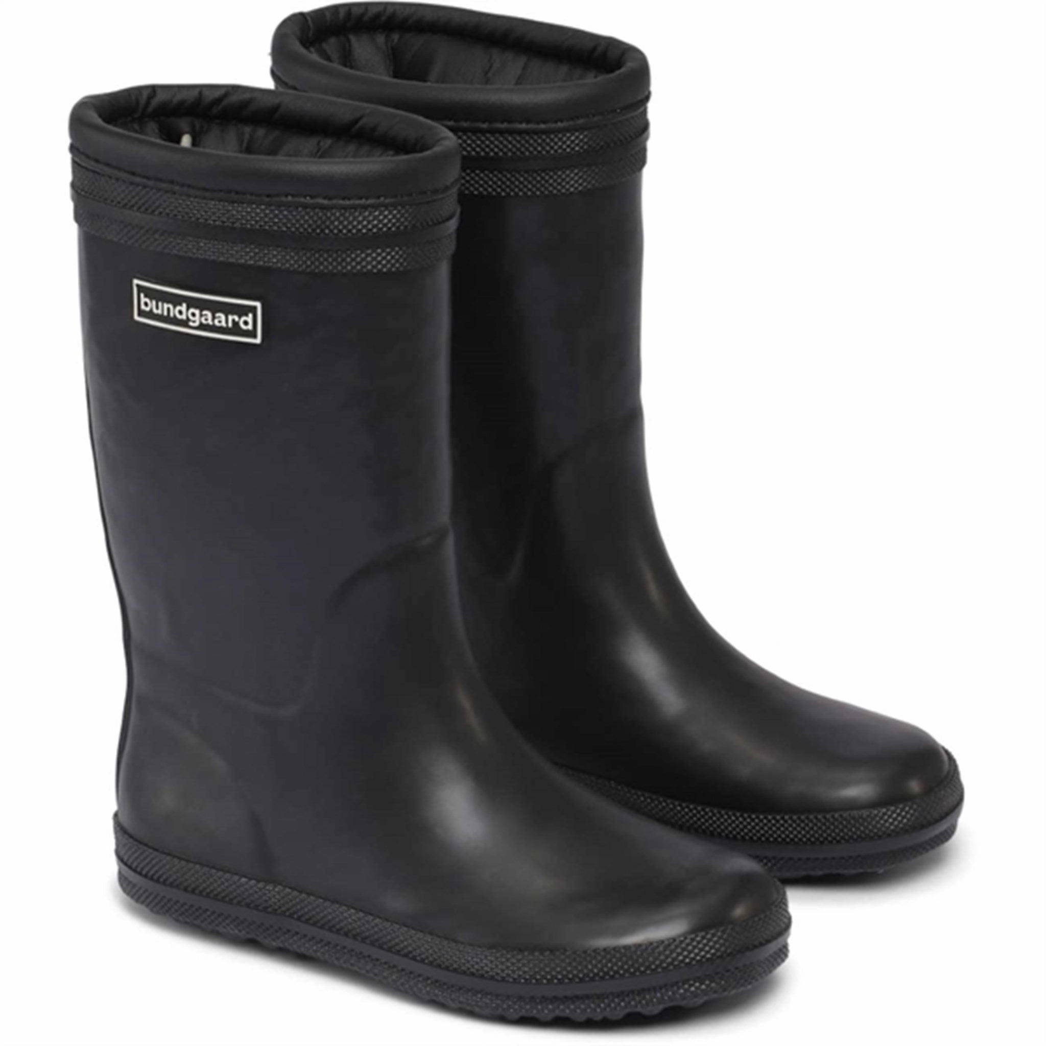 Bundgaard Cloudy High Warm Rubber Boot Black Kids Rain Boots with free shipping
