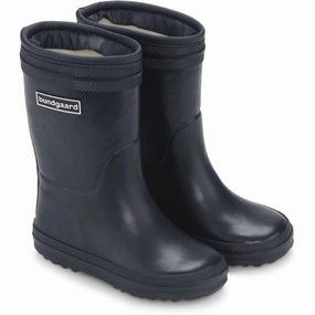 Bundgaard Cloudy High Warm Rubber Boot Navy Kids Rain Boots with free shipping