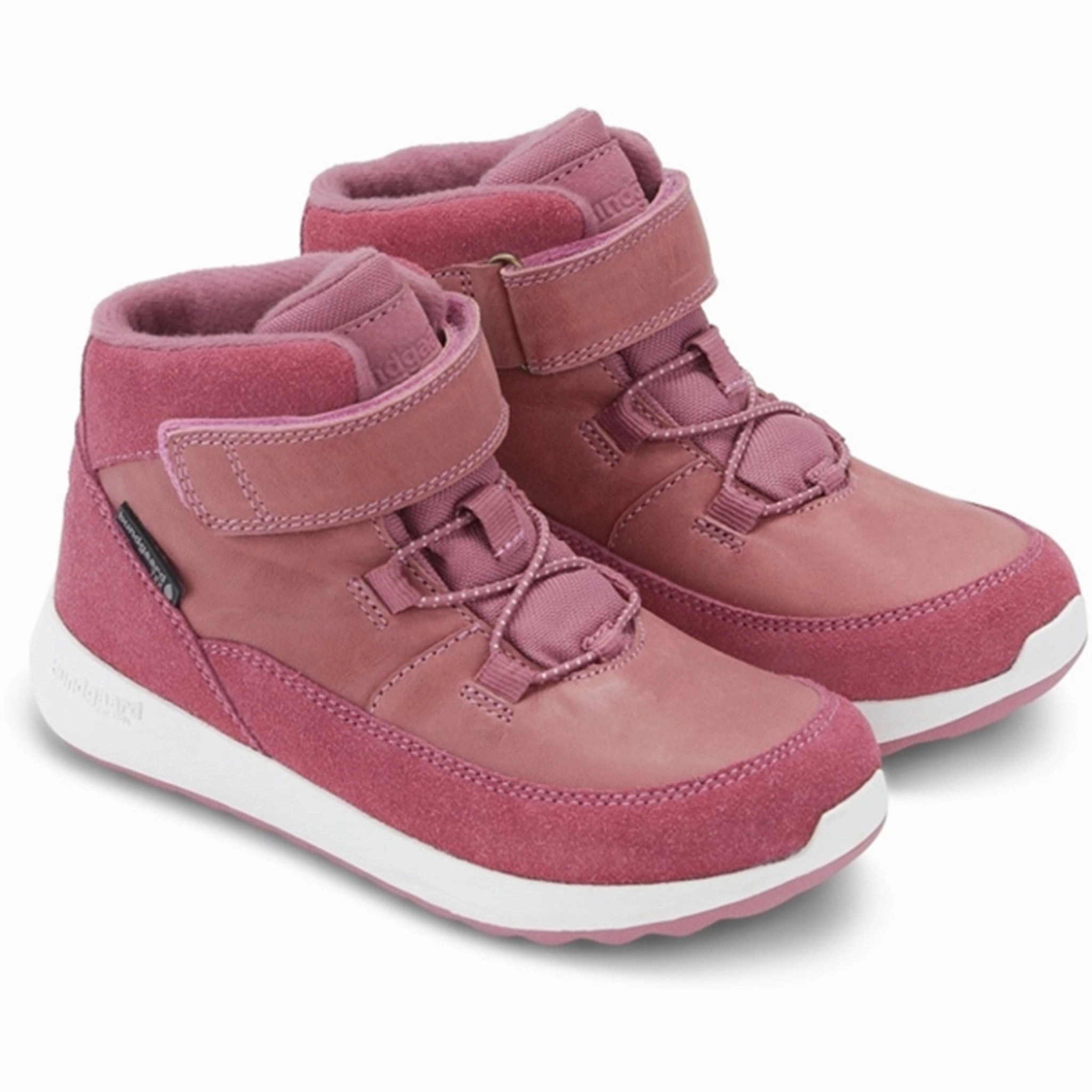 Bundgaard Dylan Lace Tex Shoes Dark Rose WS Kids Velcro Sneakers discount
