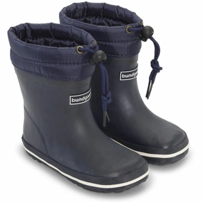 Bundgaard Navy Cirro Low Warm Rubber Boots With Lining Kids sale