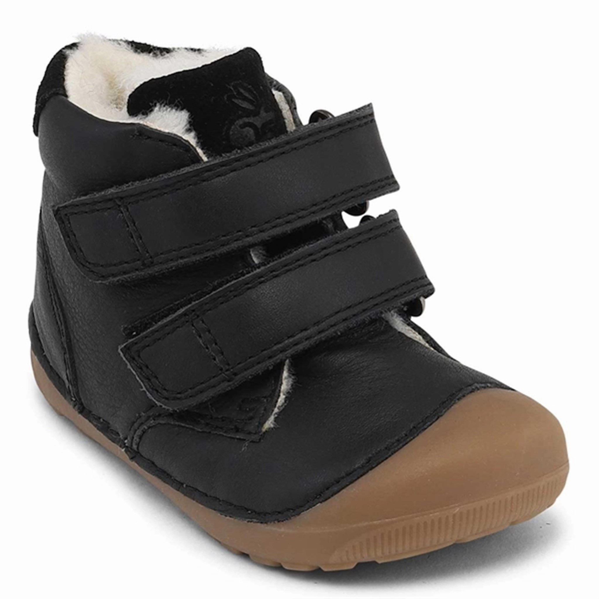 Bundgaard Prewalker Petit Mid Vinter Black Beginner Shoes With Velcro Kids promo