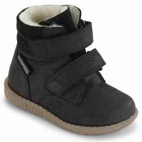 Bundgaard Rabbit Boots Velcro Black ON Cheap Kids Winter Footwear