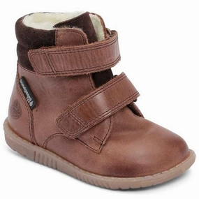 Bundgaard Rabbit Boots Velcro Brown Cheap Kids Winter Footwear