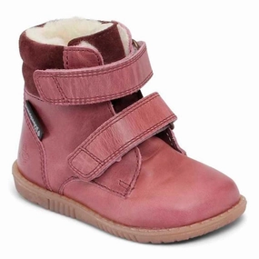 Bundgaard Rabbit Boots Velcro Dark Rose Cheap Kids Winter Footwear
