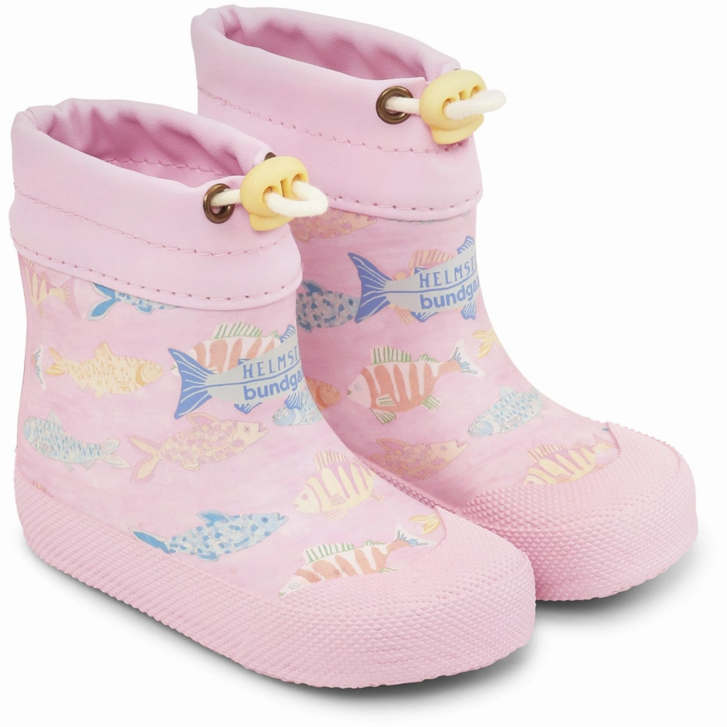Bundgaard X Helmstedt Fish Pond Coral Cover Kids Rain Boots with free shipping