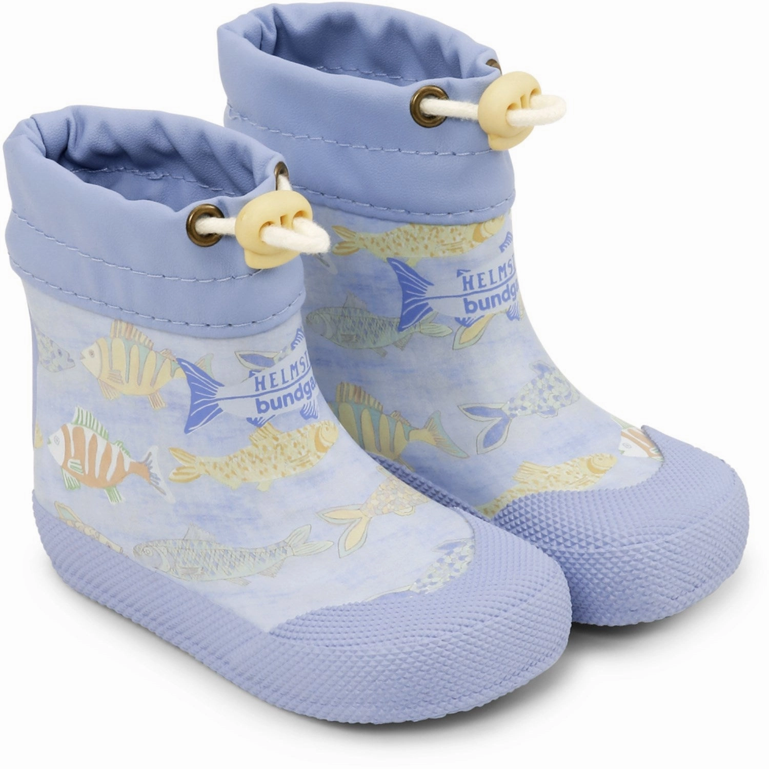 Bundgaard X Helmstedt Fish Pond Ocean Cover Kids Rain Boots with free shipping