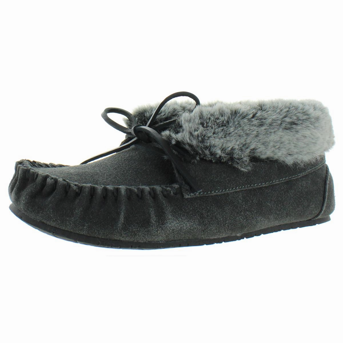 Cabin Womens Suede Ankle Moccasin Slippers Cozy Womens Slippers discount