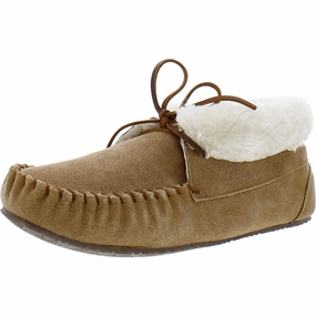 Cabin Womens Suede Loungewear Bootie Slippers Cozy Womens Slippers discount
