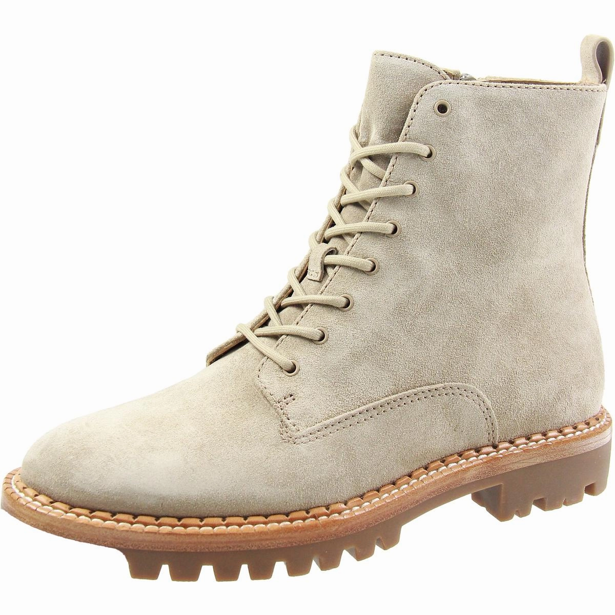 Cabria Lug Womens Zipper Water Repellent Combat & Lace-up Boots