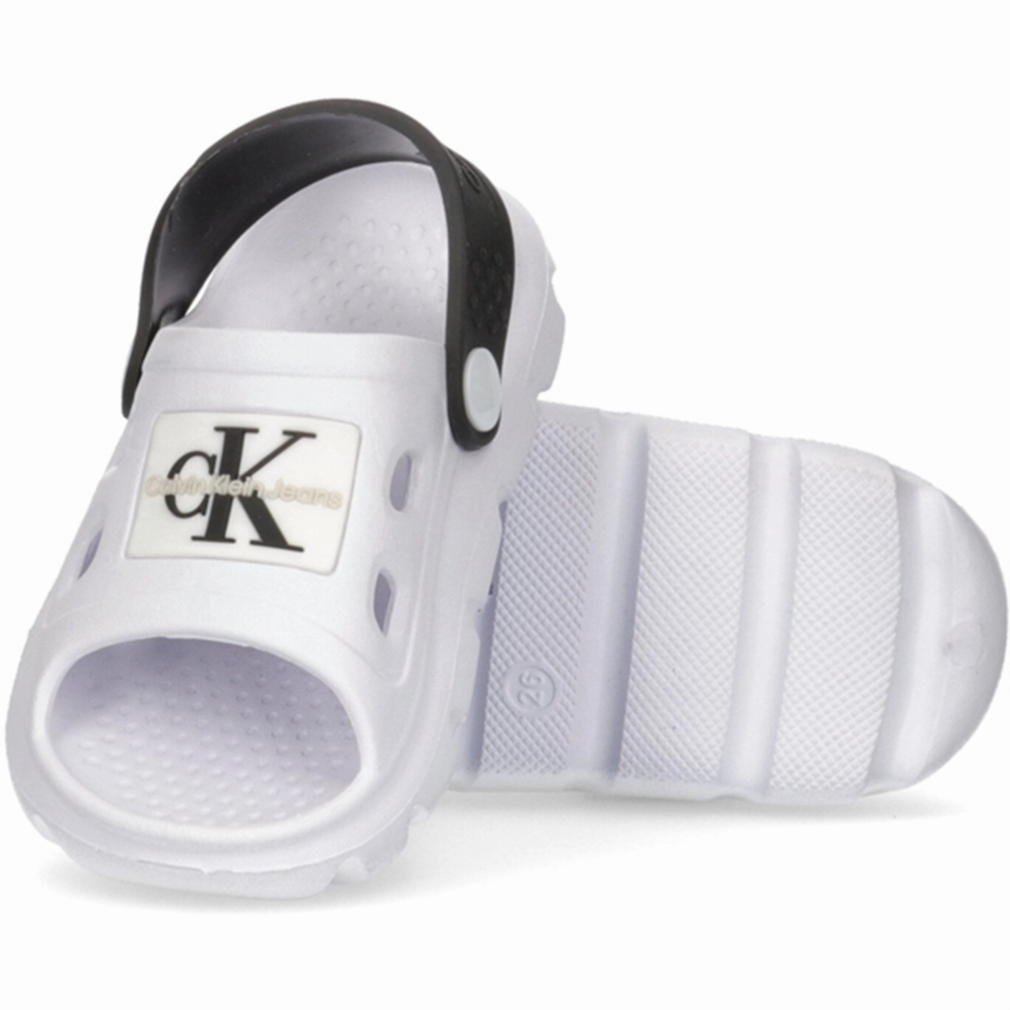 Calvin Klein Comfy Sandal White/Black Water Sandals for Kids discount
