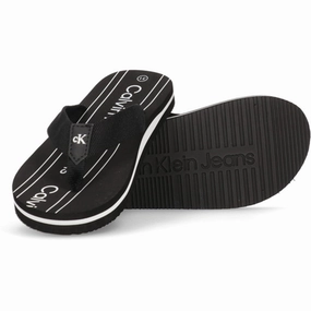 Calvin Klein Logo Flip Flop Black Flip-Flops for Kids sale