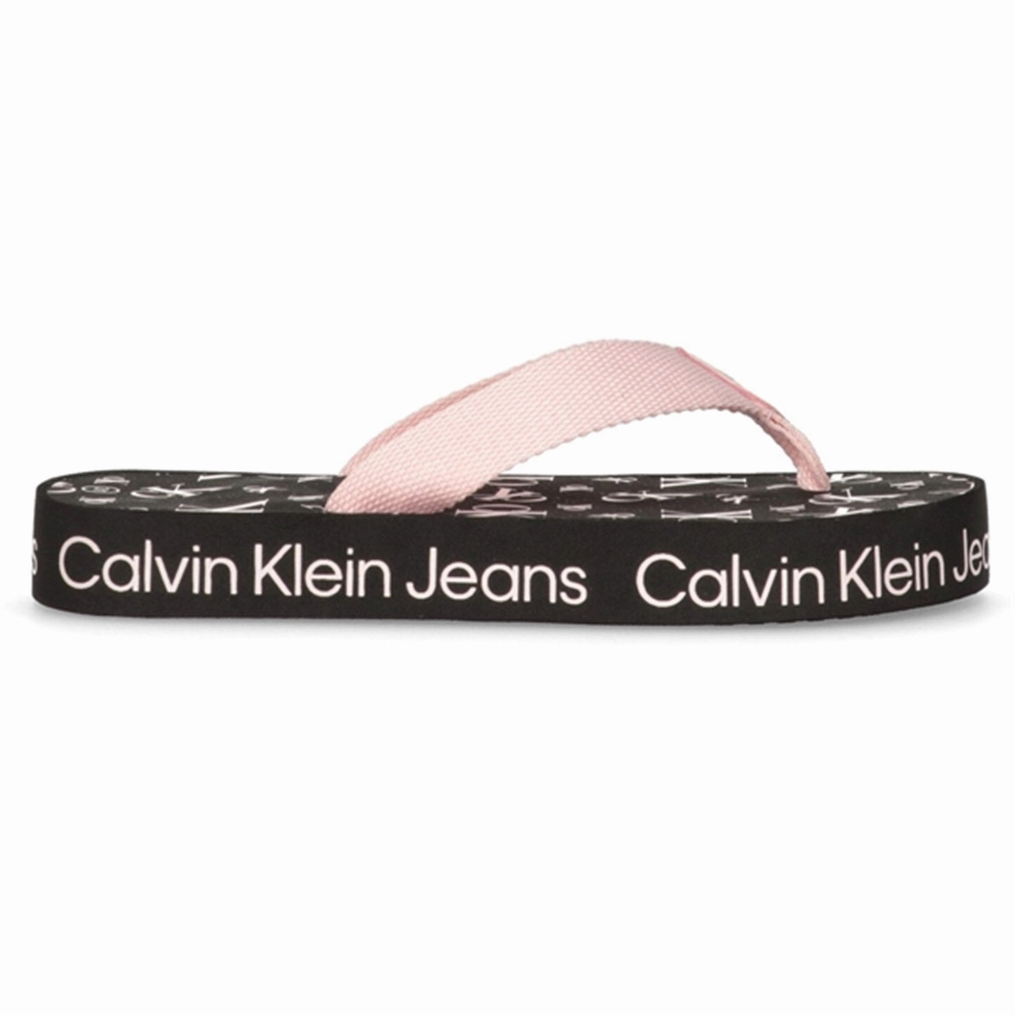 Calvin Klein Logo Print Flip Flop Pink