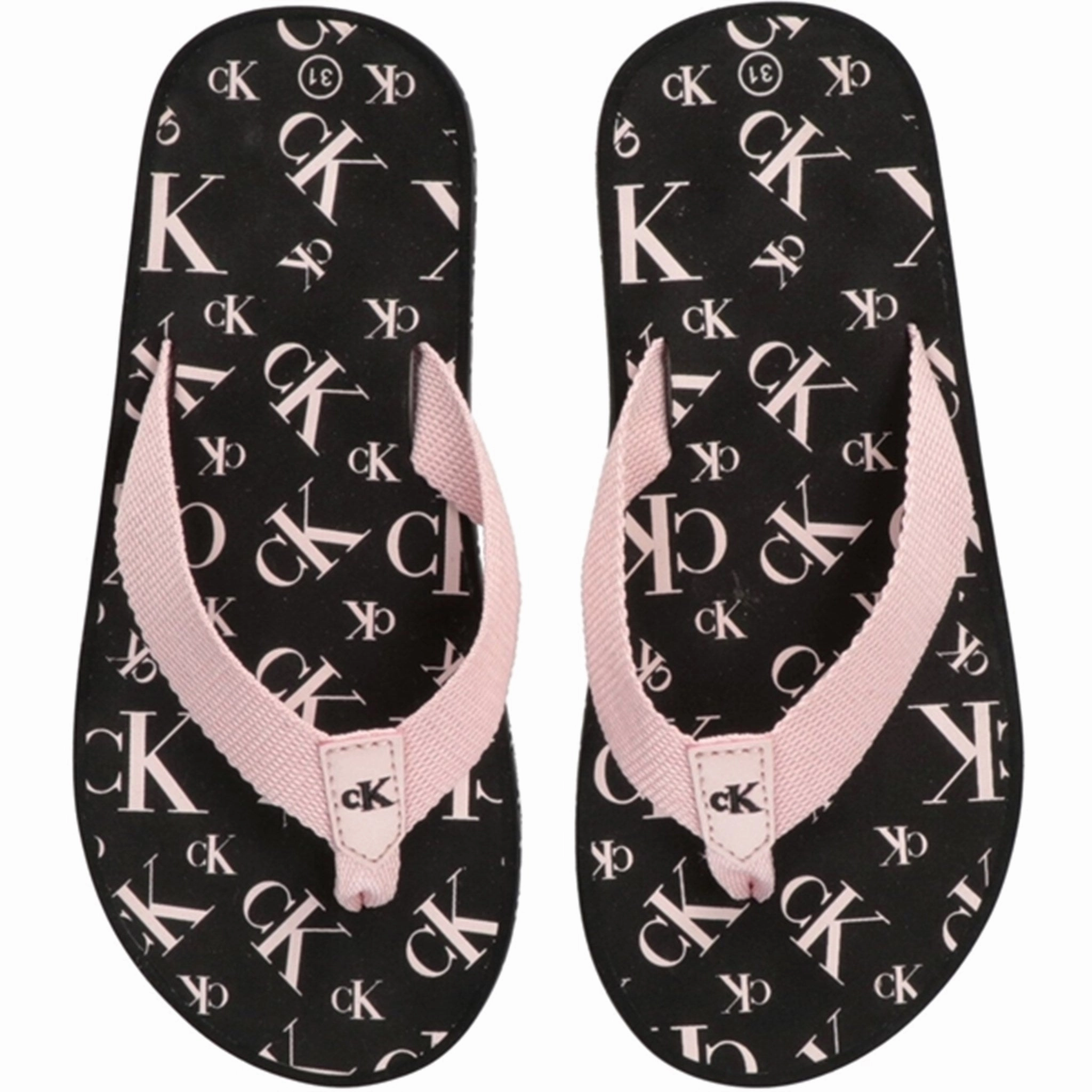 Calvin Klein Logo Print Flip Flop Pink