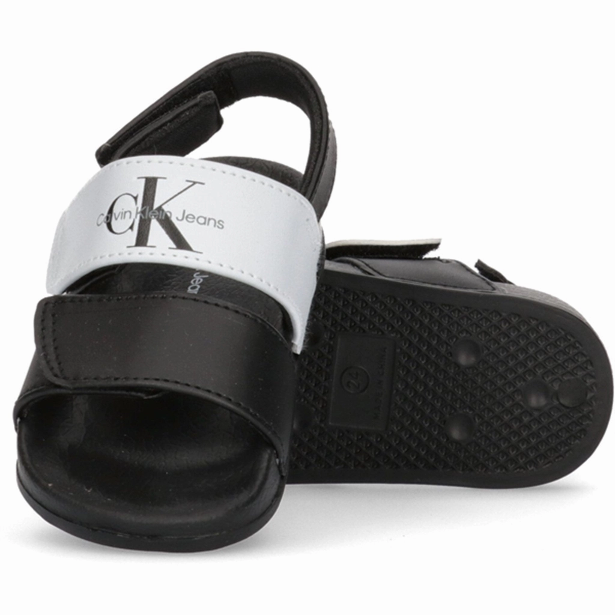 Calvin Klein Velcro Sandal Black/White Water Sandals for Kids discount