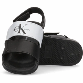 Calvin Klein Velcro Sandal Black/White Water Sandals for Kids discount