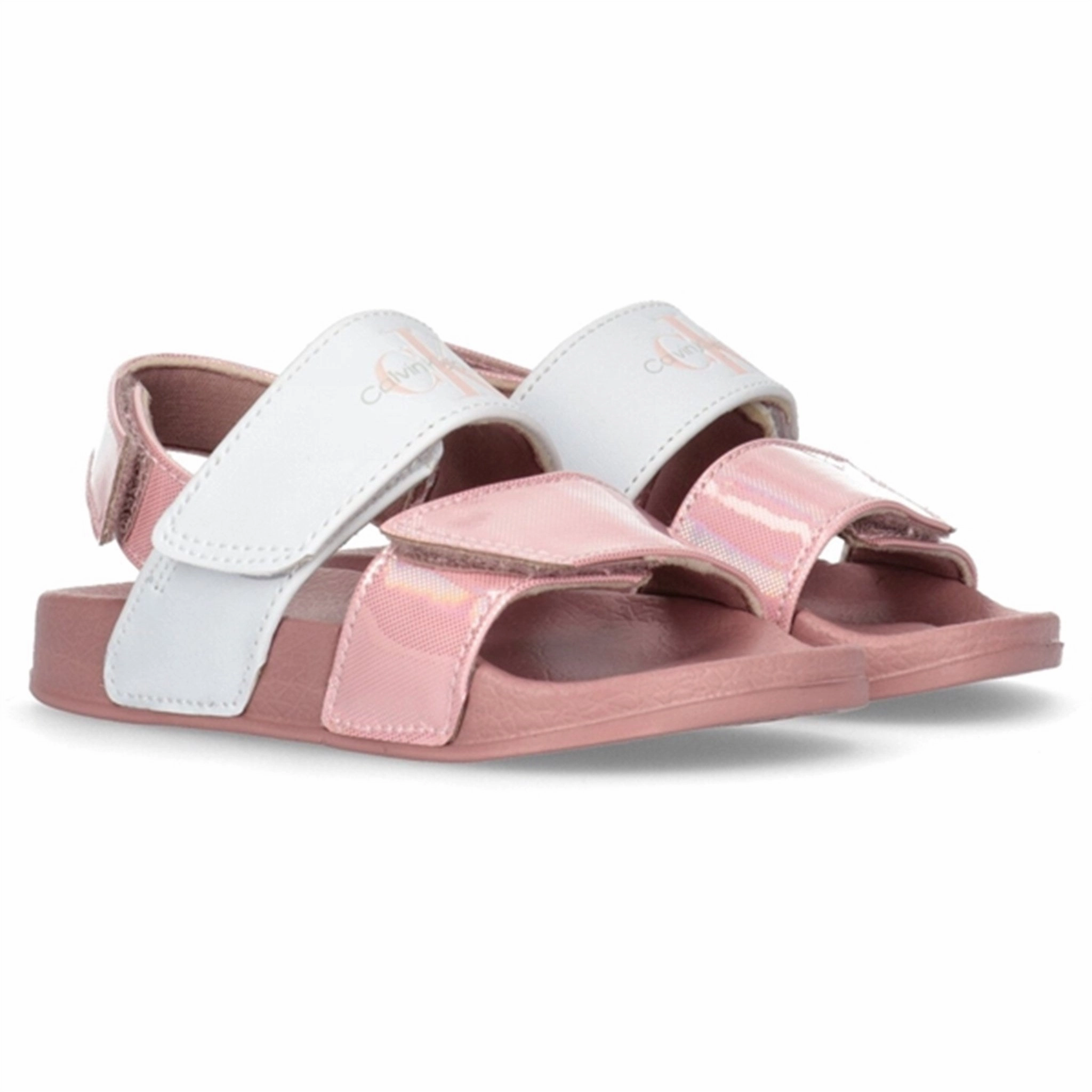 Calvin Klein Velcro Sandal Pink/White