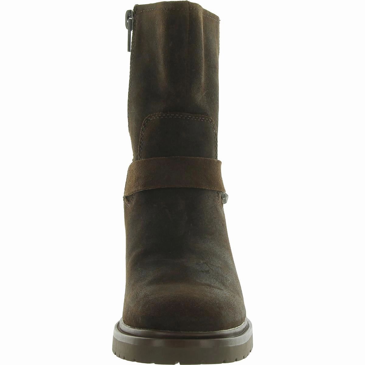 CAMROS Womens Suede Almond Toe Ankle Boots