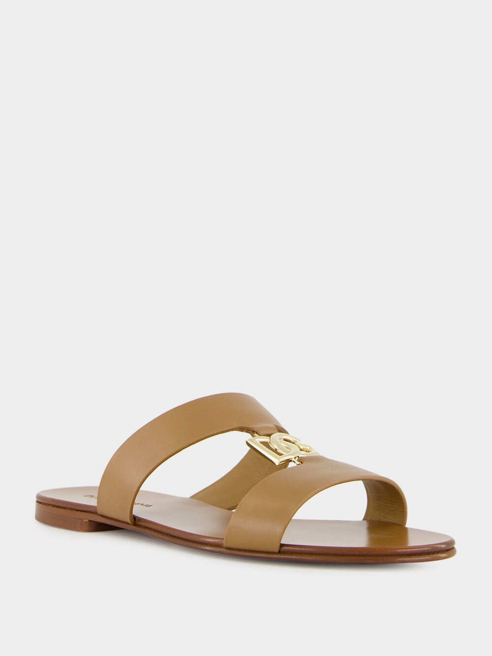 Caramel Calfskin DG Logo Sliders