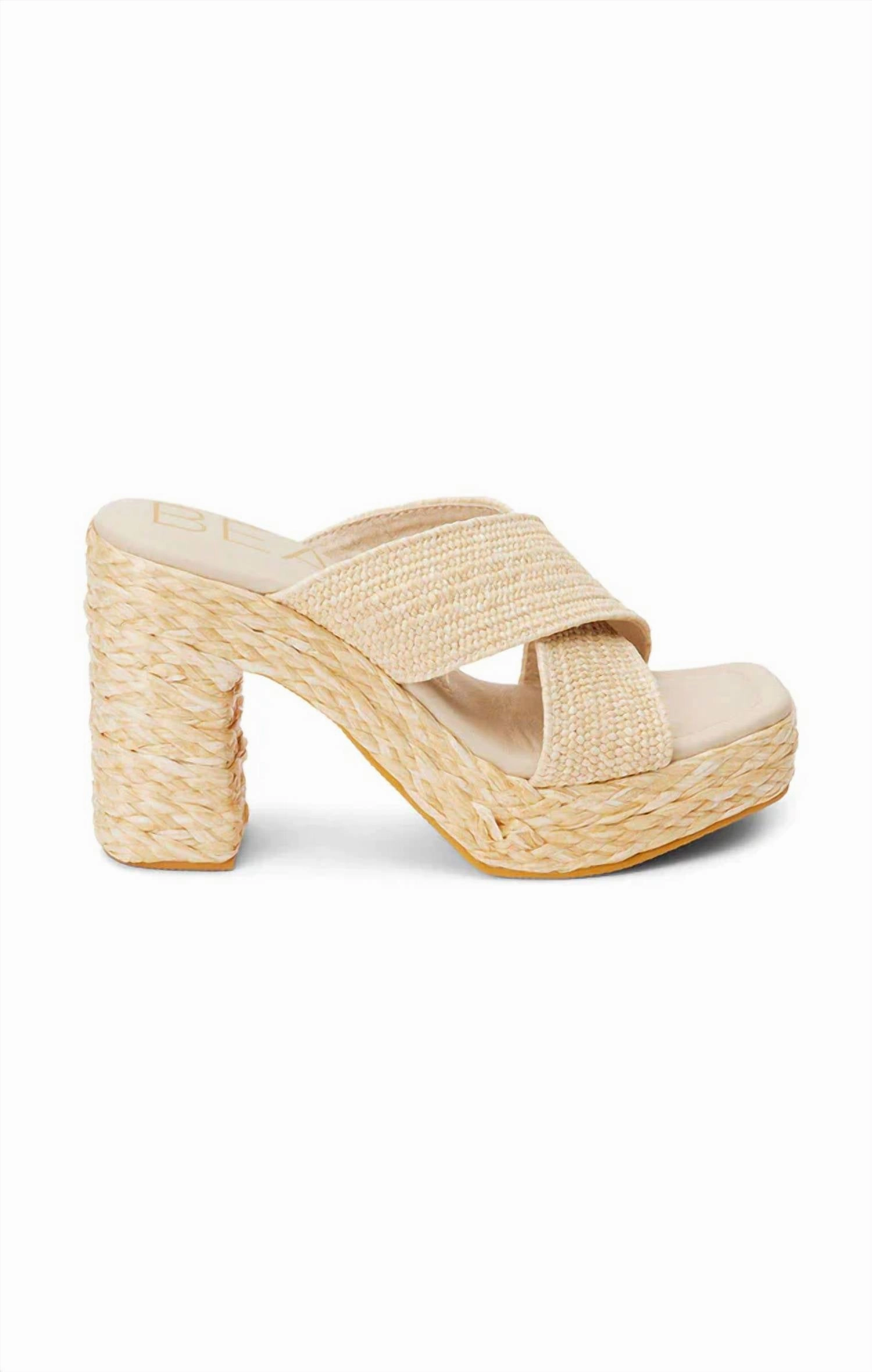 Caravan Platform Sandal In Natural